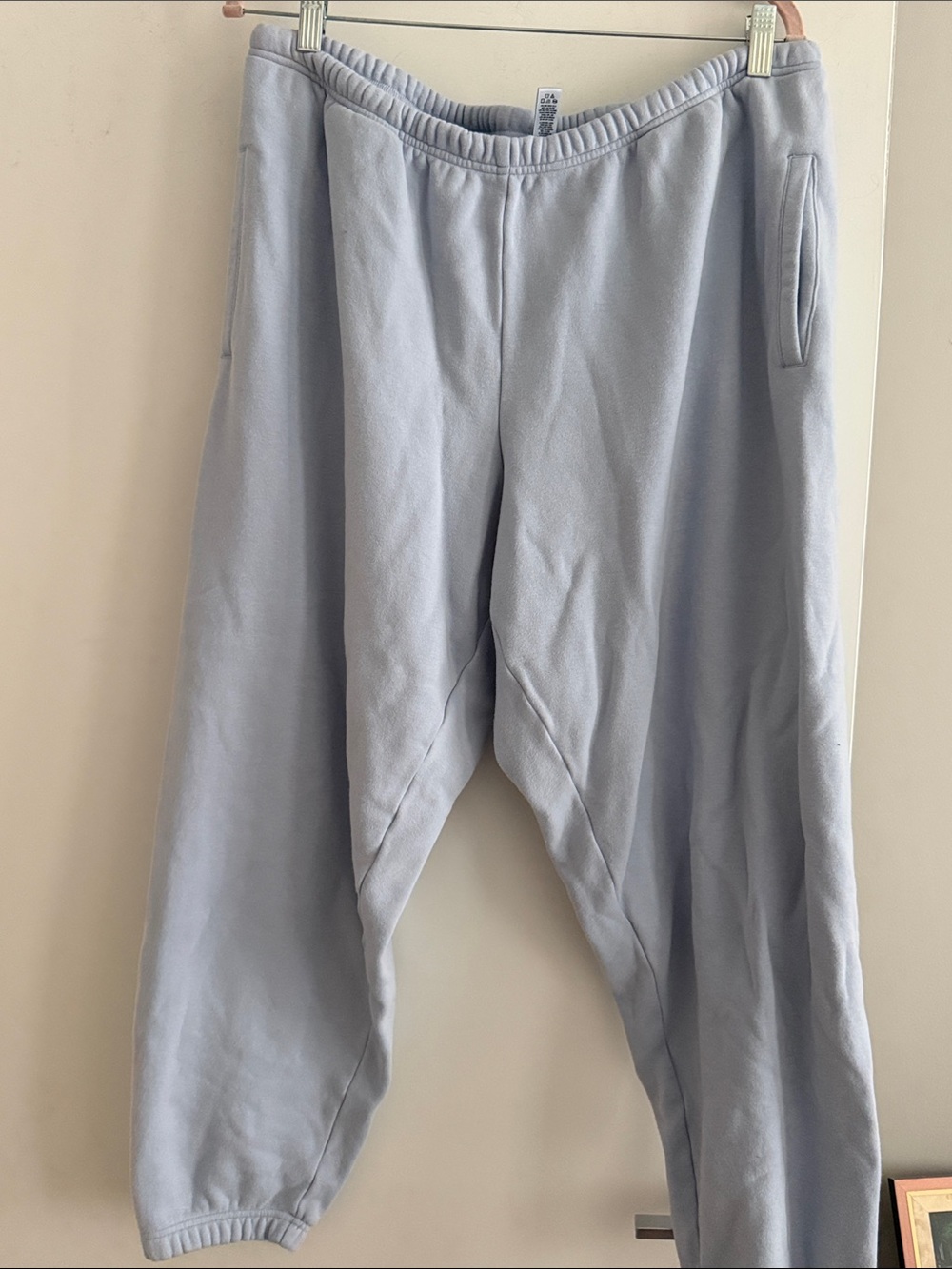 SKIMS Light Blue Relaxed Track Joggers